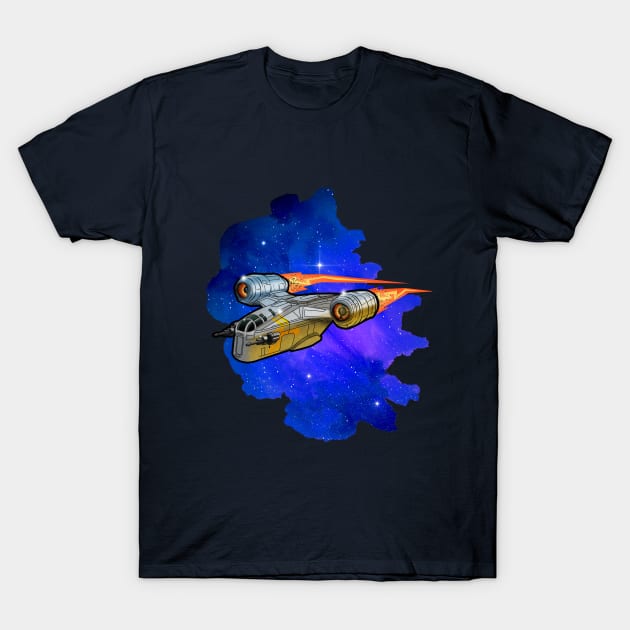 Galaxy space ship T-Shirt by Rackham